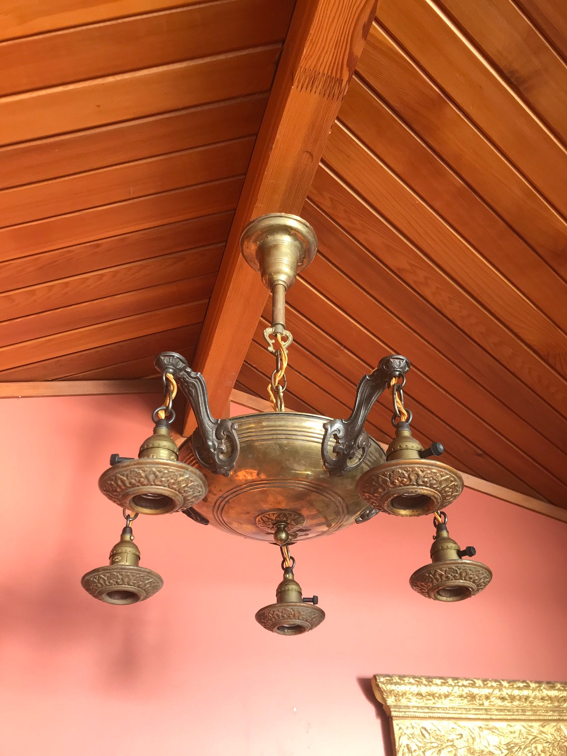 Antique pan light Etsy