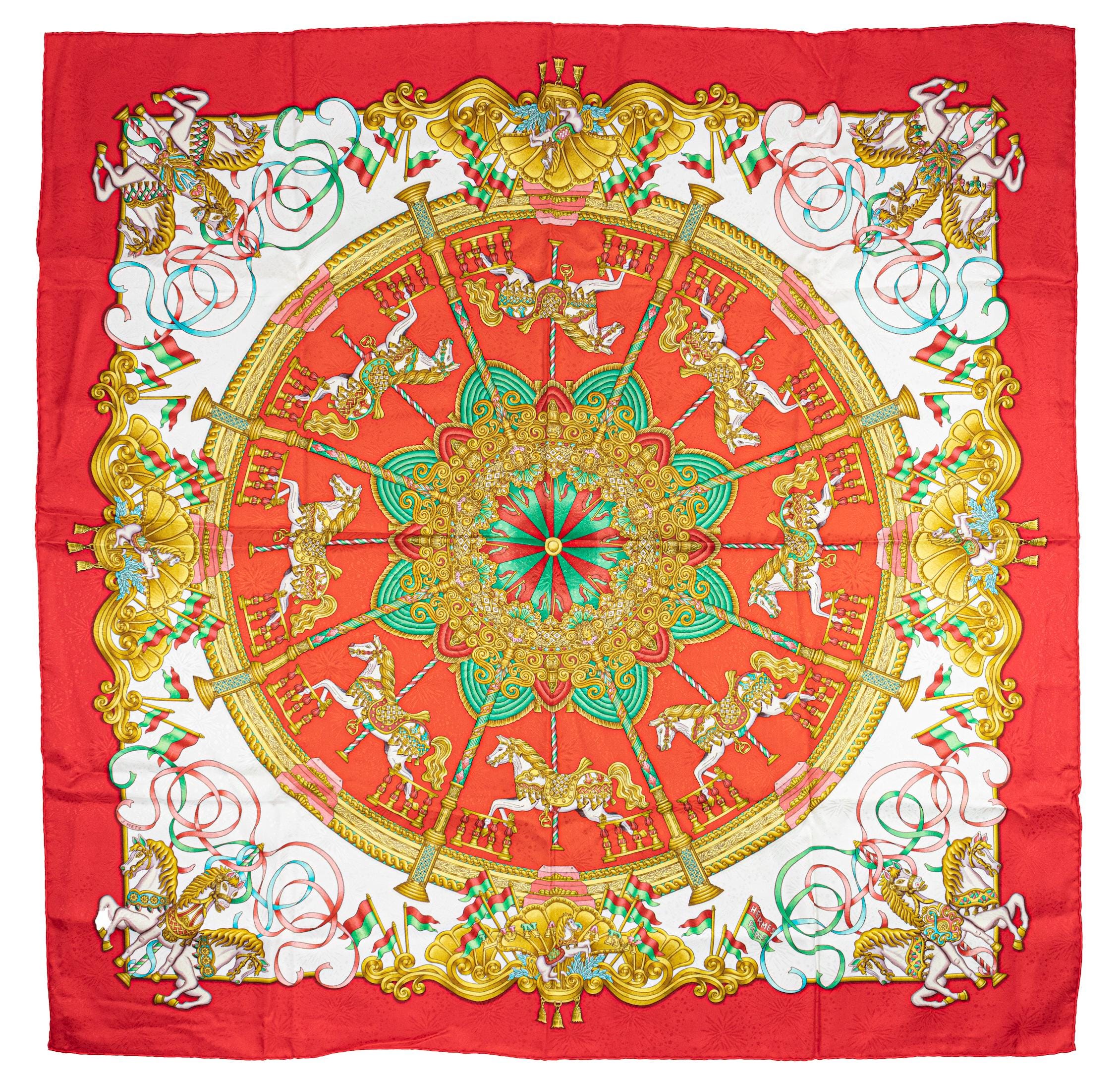 エルメス　スカーフ ルナパーク Hermes Scarf 90 