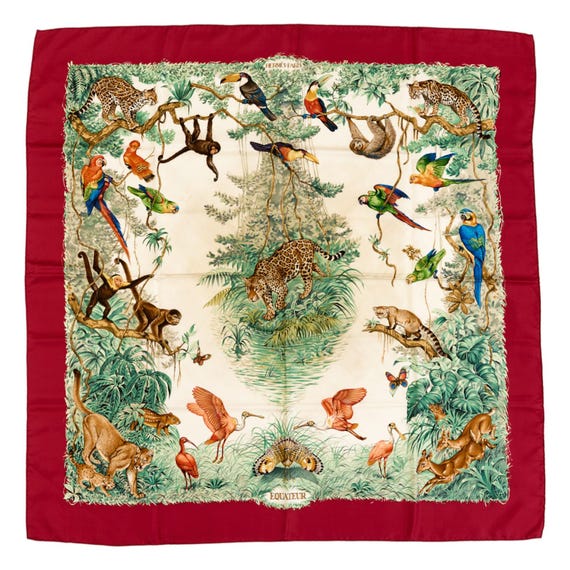 HERMES カレ90 EQUATEUR スカーフ Hermes Silk Scarf Carre 90 