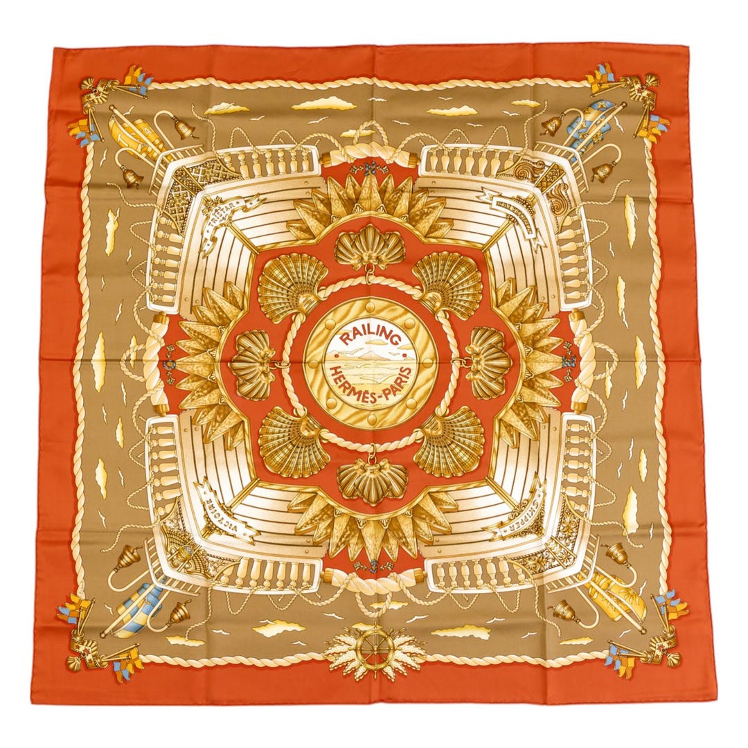 Foulard Hermès 90 Plissé En Soie - Occasion - Multicolore