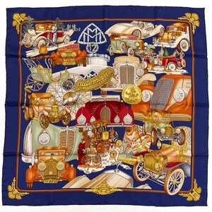 HERMES　カレ90 SCARF　AUTOMOBILE　FRANCEMADE HERMES カレ90 SCARF AUTOMOBILE FRANCEMADE