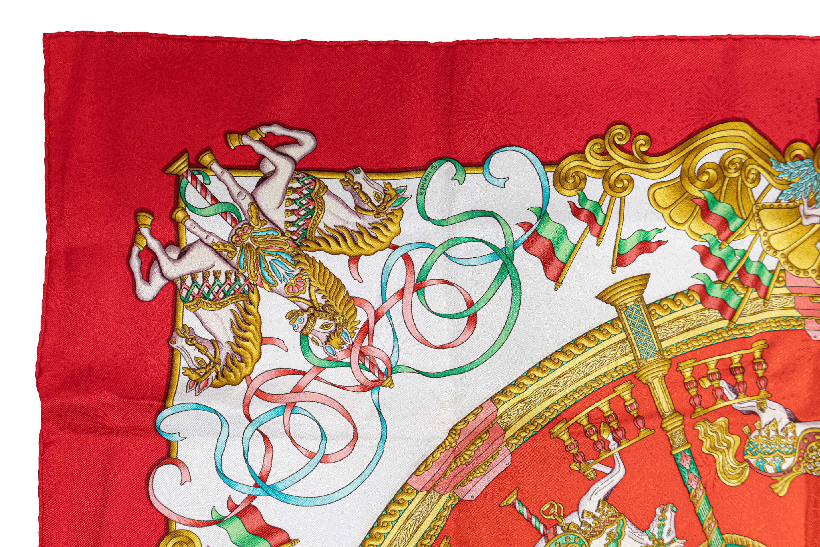 エルメス　スカーフ ルナパーク Hermes Scarf 90 