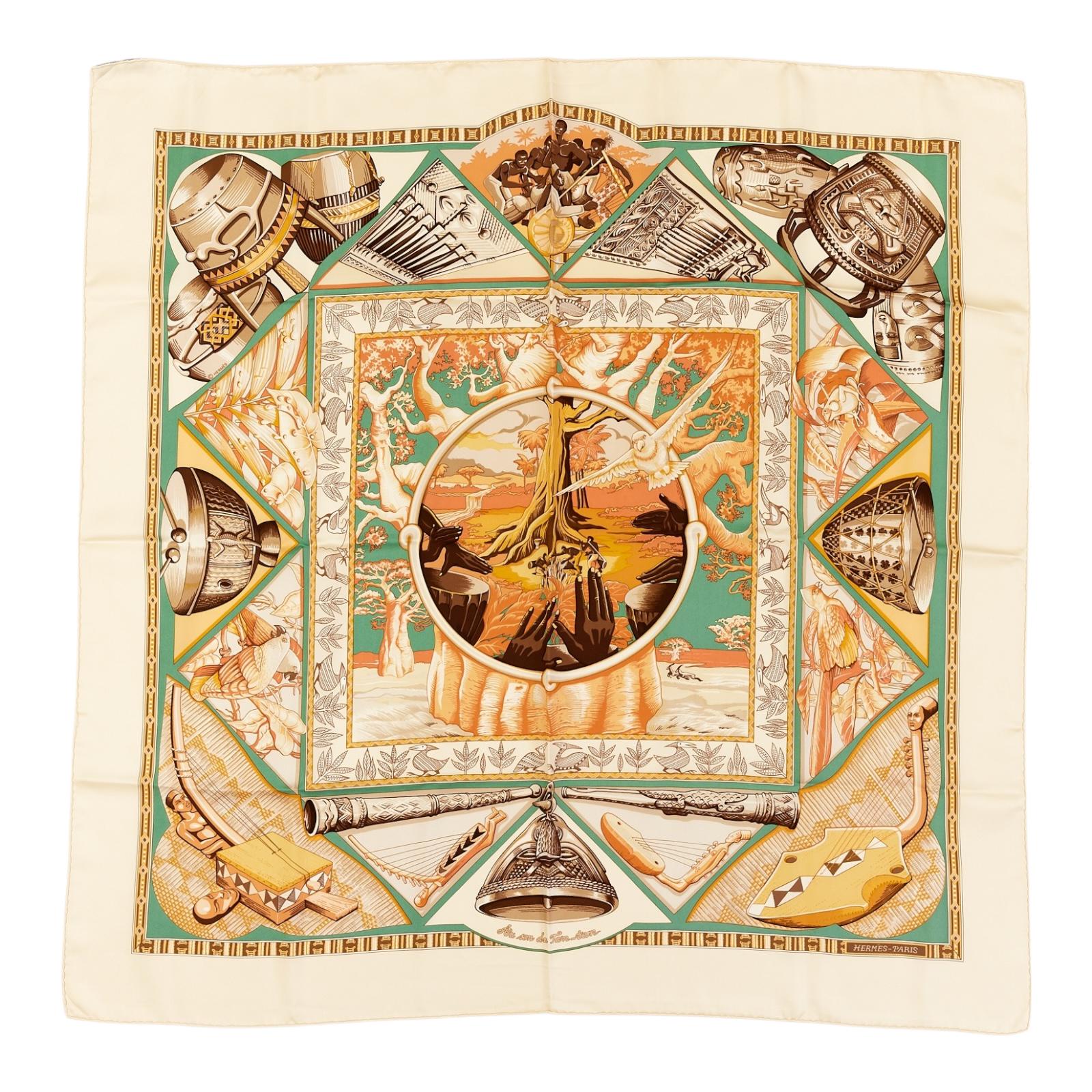 Hermes Silk Scarf Carre 90 