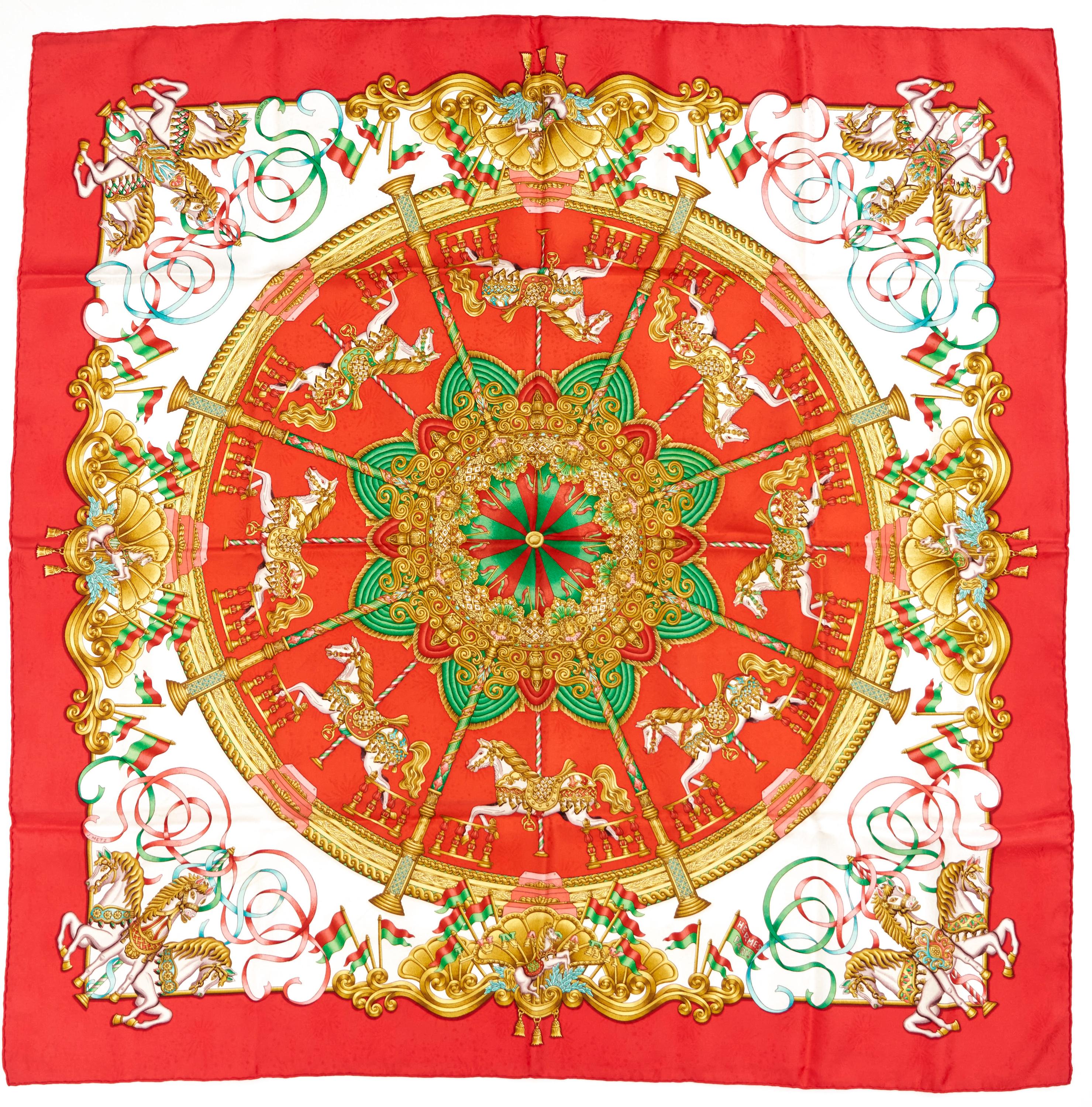 エルメス　スカーフ  ルナパーク Hermes Scarf 90 