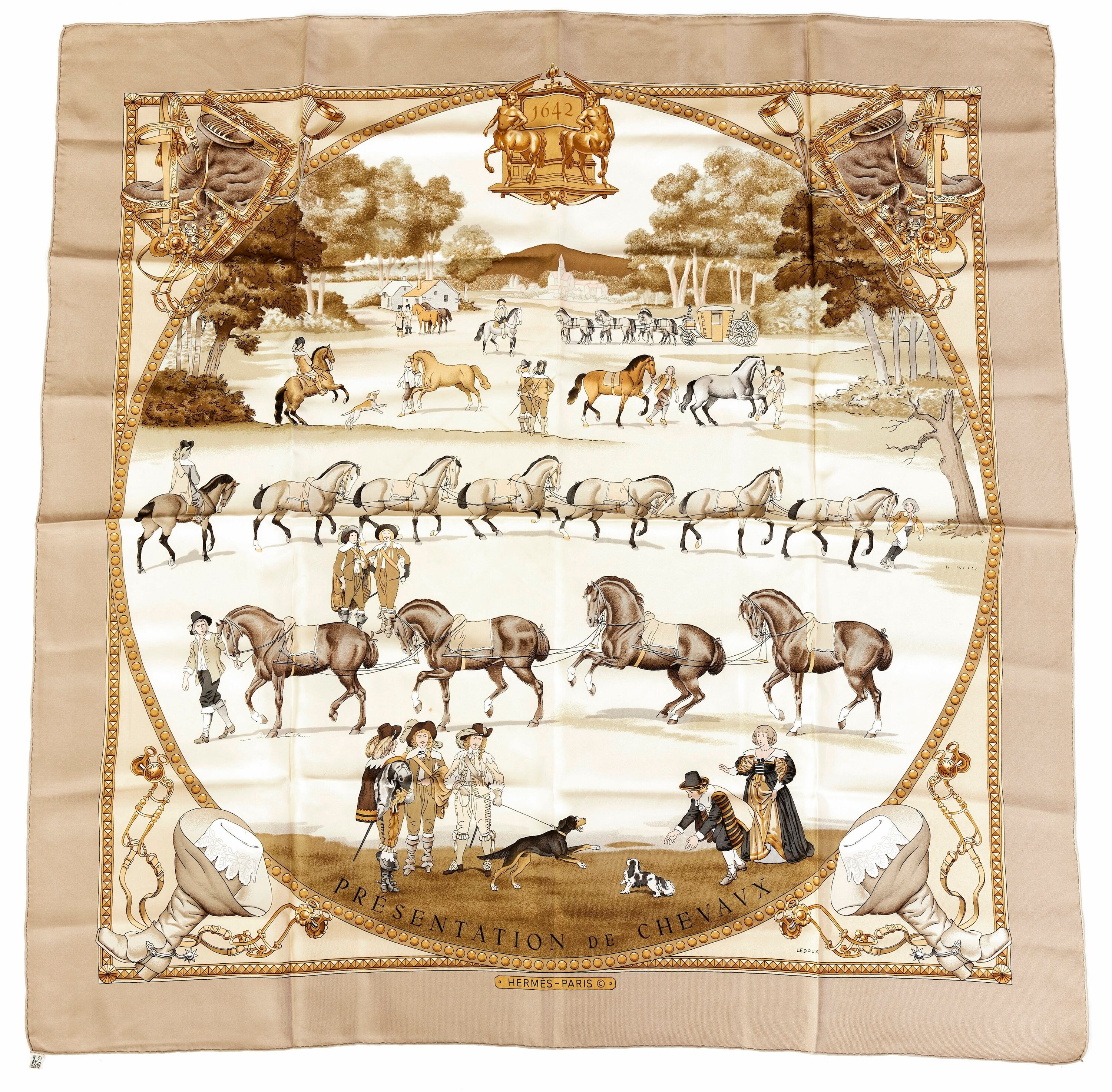 エルメス HERMES カレ90 PRESENTATION de CHEVAVX HERMES エルメス カレ 90 PRESENTATION de CHEVAVX 馬の