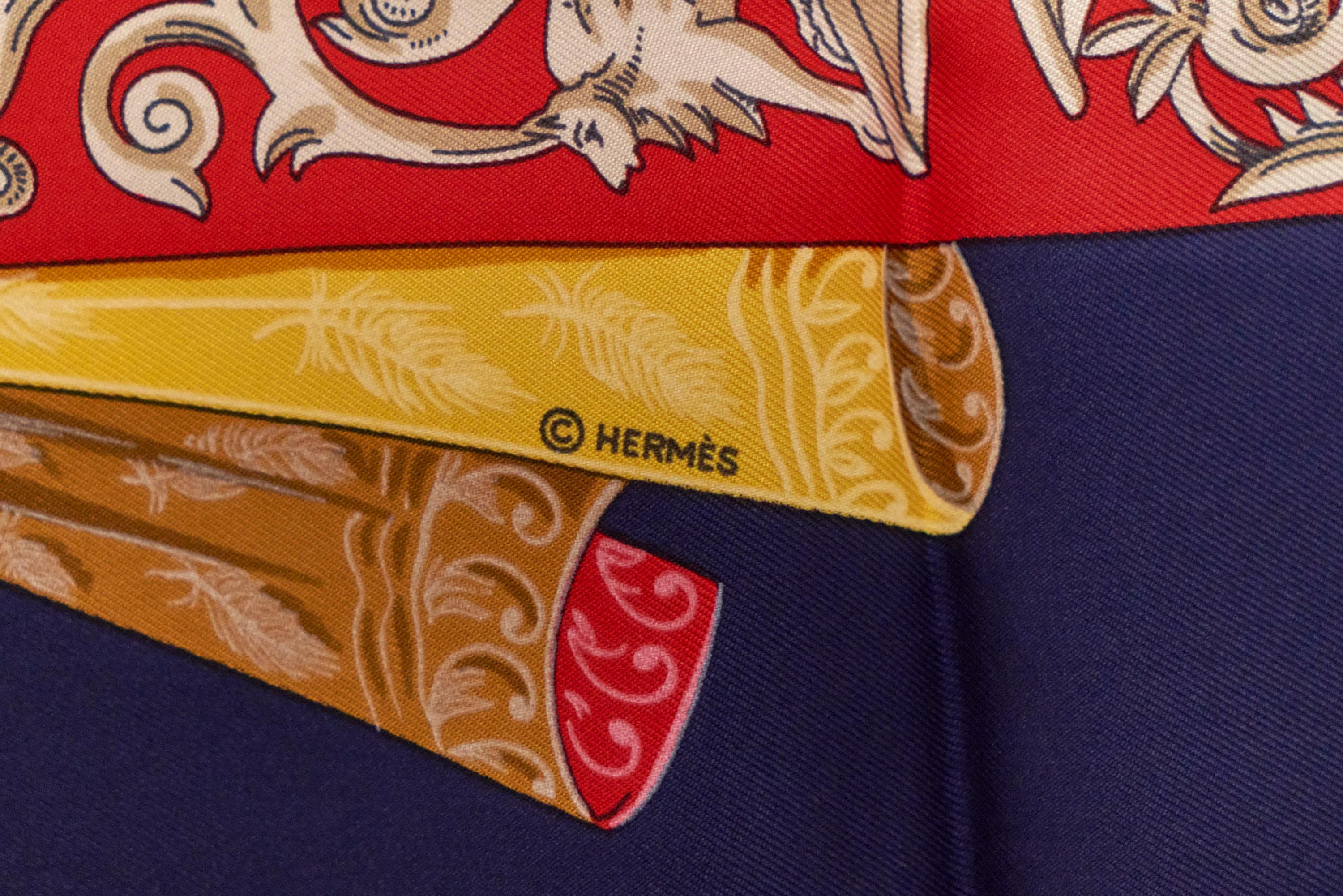 HERMÈS L'Atlantide シルクスカーフ エルメス スカーフ 90 