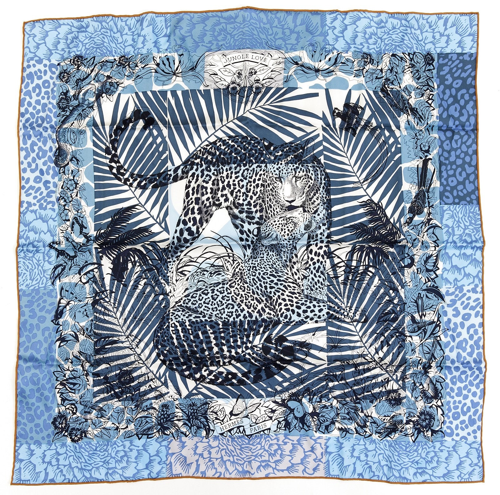 HERMES スカーフ Jungle Love stamped scarf 70 直営ラッピング HERMES スカーフ Jungle Love stamped scarf 70 直営ラッピング