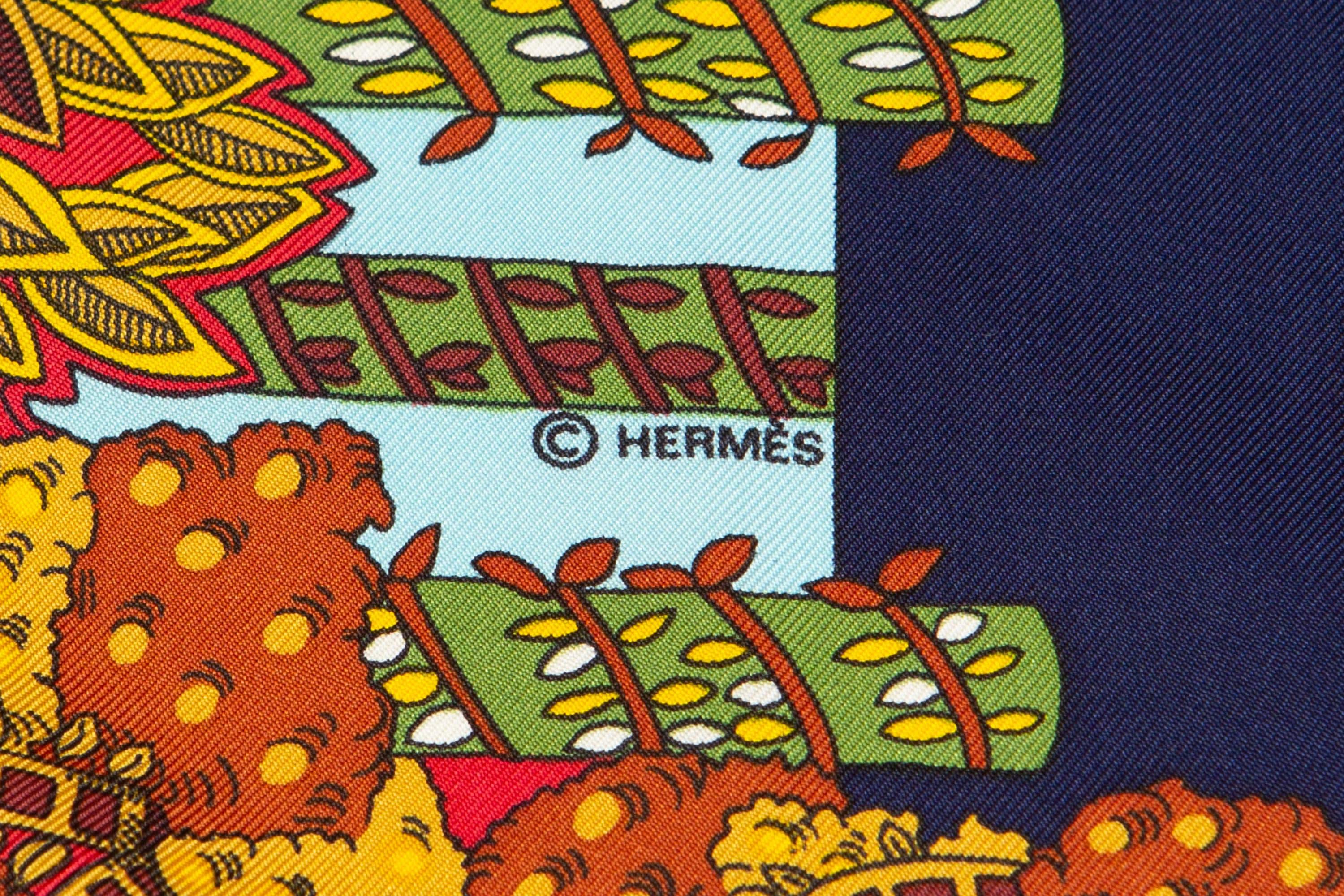 HERMES 大判スカーフ カレ90 Le Paradis Du Roy HERMES SCARF 90 