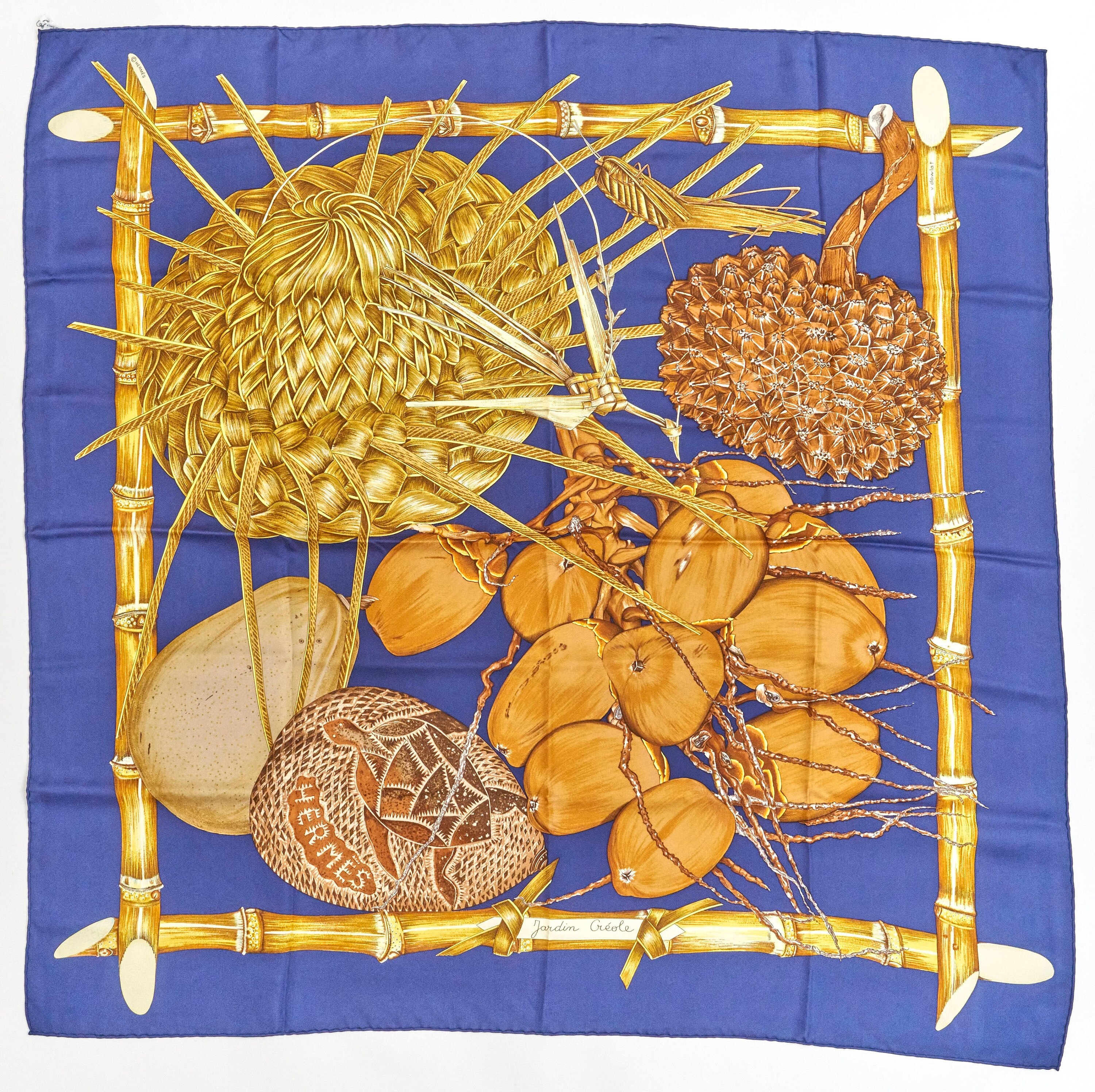 HERMES エルメス カレ90 JARDIN CREOLE クレオルの楽園 スカーフ
