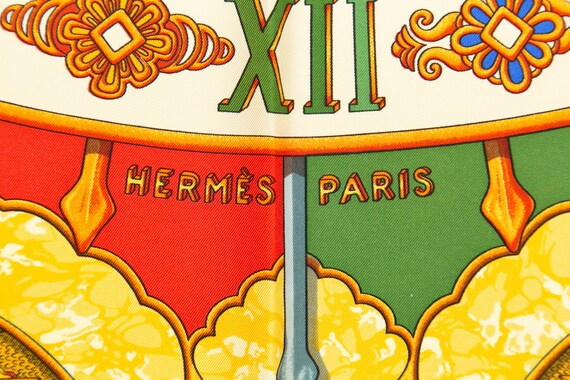 Hermes Scarf 90 "CARPE DIEM" Yellow, Multi Color … - image 7