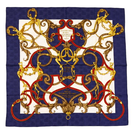 HERMES カレ90 スカーフ L'INSTRUCTION DU ROY Hermes Silk Scarf Carre 90 