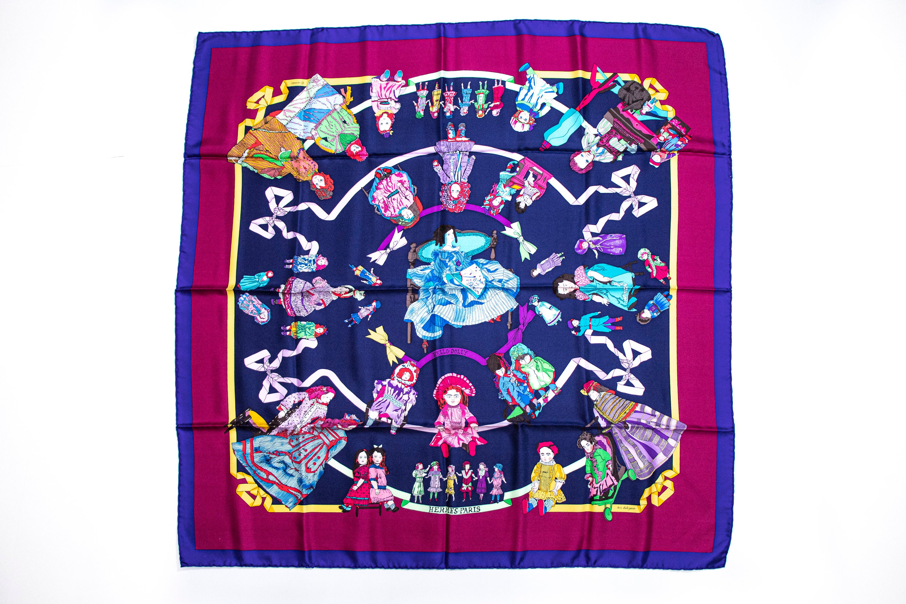 Hermes Silk Hello Dolly Scarf 90 Multicolor