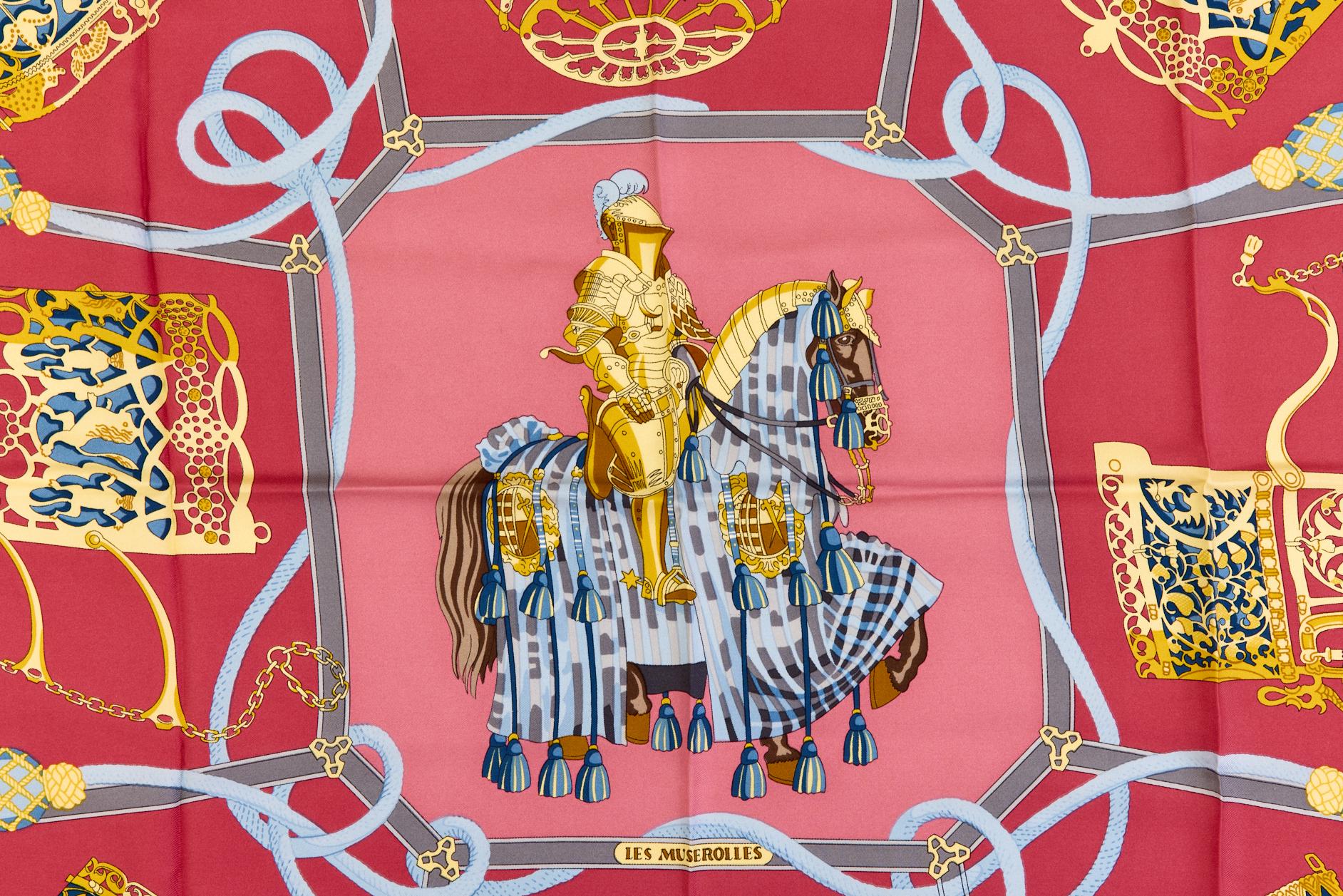 HERMÈS シルク スカーフ カレ90 LES MUSEROLLES Hermes Silk Scarf Carre 90 
