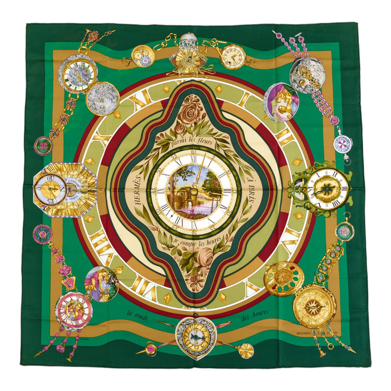 HREMES エルメス カレ スカーフ je compte les heures HREMES エルメス カレ スカーフ je compte les heures - メルカリ