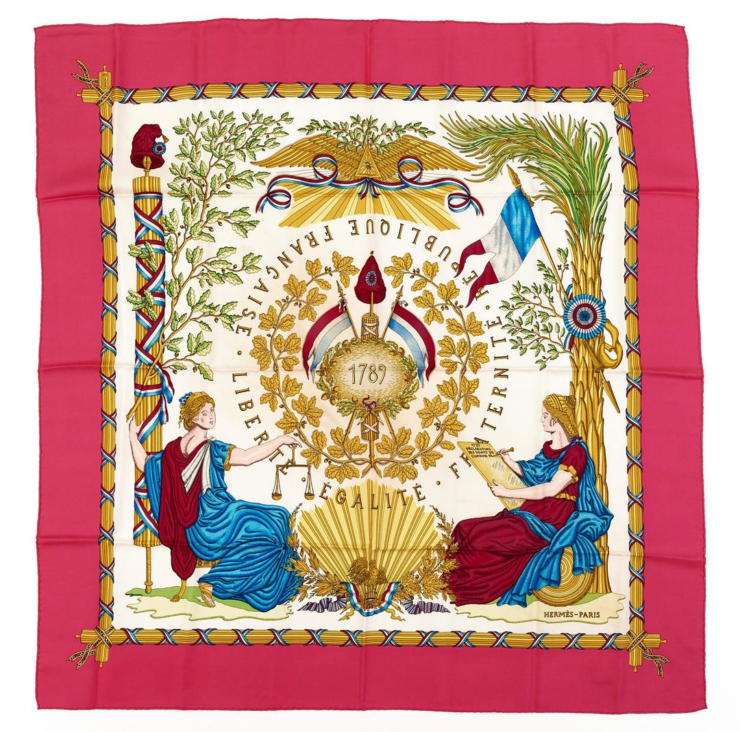 Hermès Carré Republique Francaise Liberte Egalite Fraternite Silk Scarf