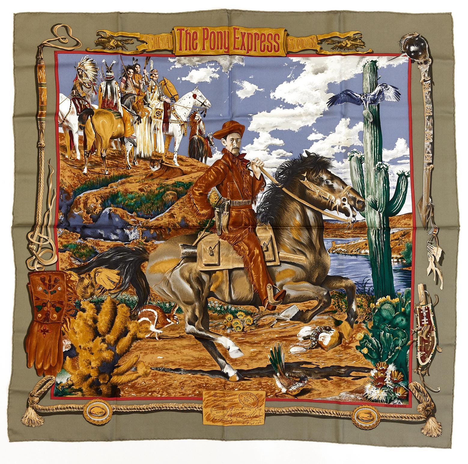 HERMES カレ90 The Pony Express 郵便社 HERMES カレ90 レア 極希少 the pony express 正規品 - メルカリ