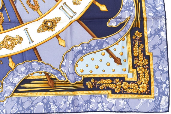 Hermes Scarf 90 "Carpe Diem" Purple 100% Silk Sca… - image 6