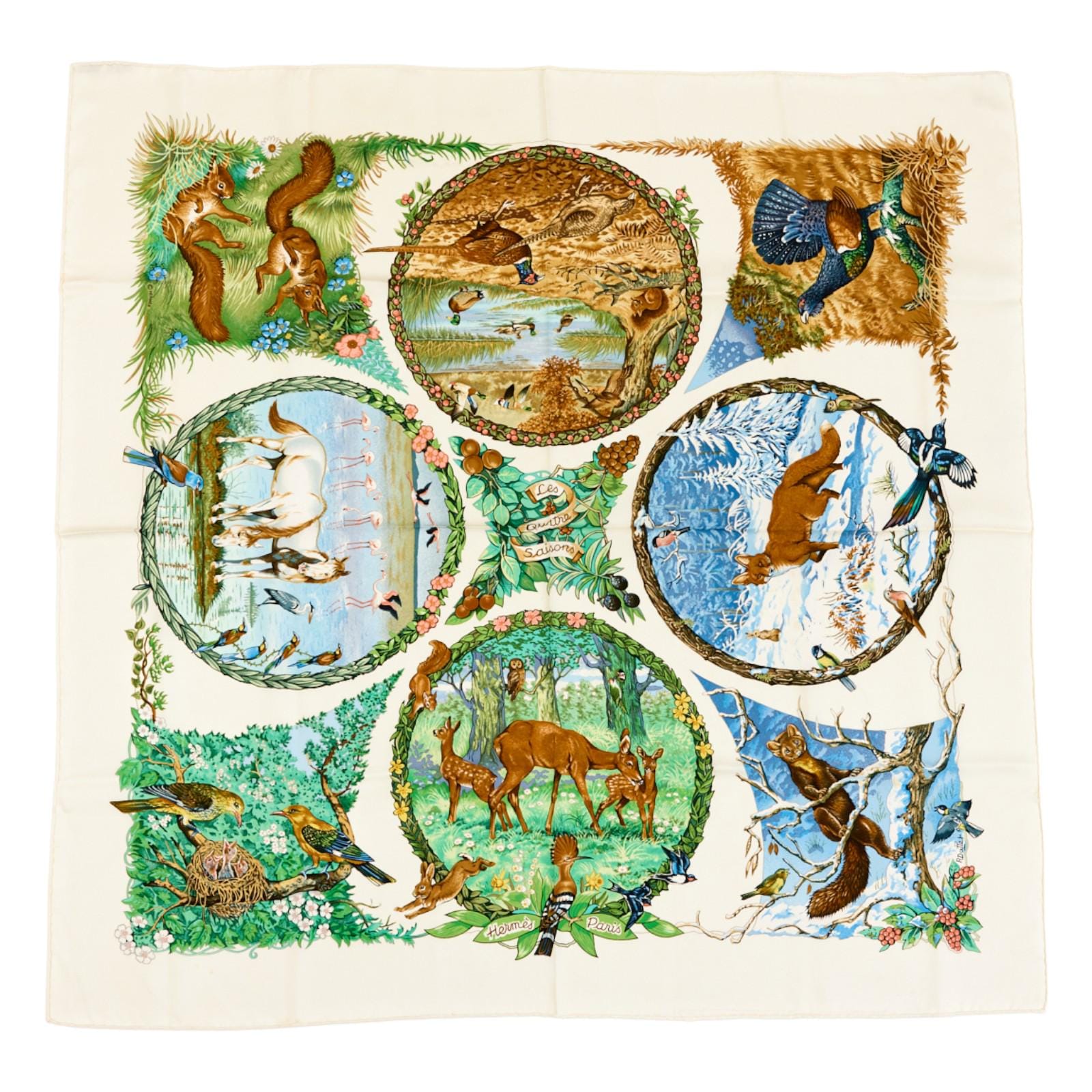 Hermes Silk Scarf Carre 90 