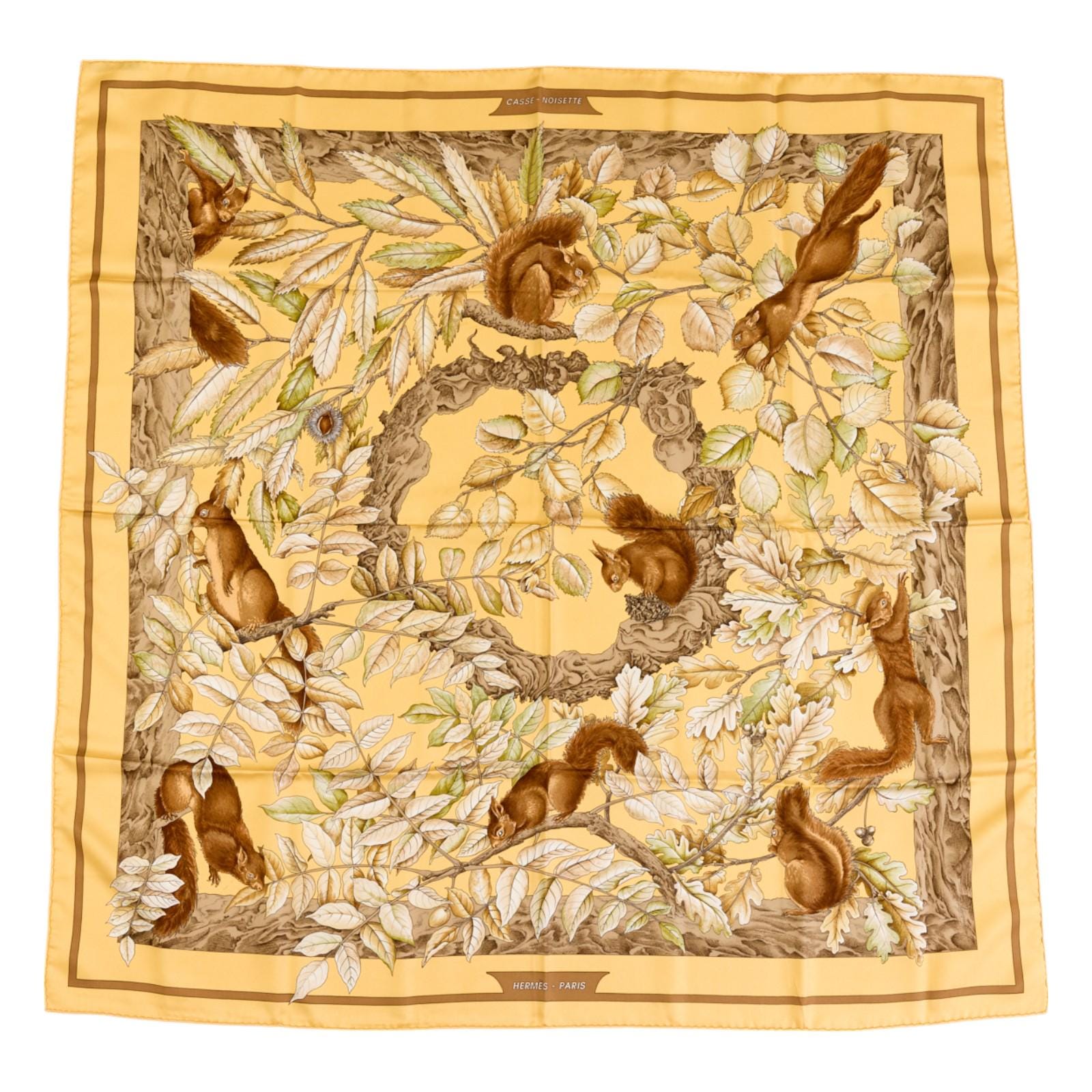エルメス HERMES スカーフ カレ90 CASSE NOISETTE Hermes Silk Scarf Carre 90 