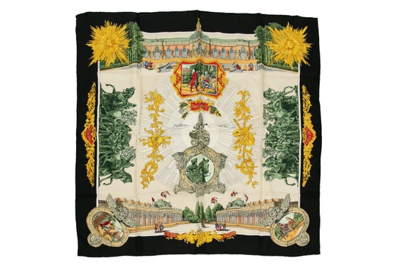 HERMES SCARF 90 SANSSOUCY Schwarz 100% Seide Schal - Etsy Österreich