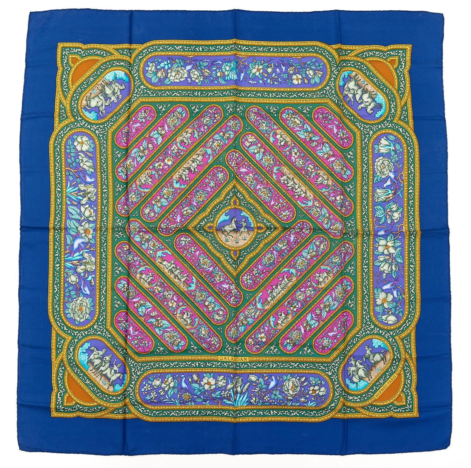 Hermès Carré 90 Qalamdan Hermes Silk Scarf Carre 90 