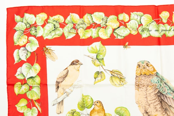 Foulard Hermès La Vie En Grand Air - Soie Imprimé Animal - Occasion - Écharpe Carrée