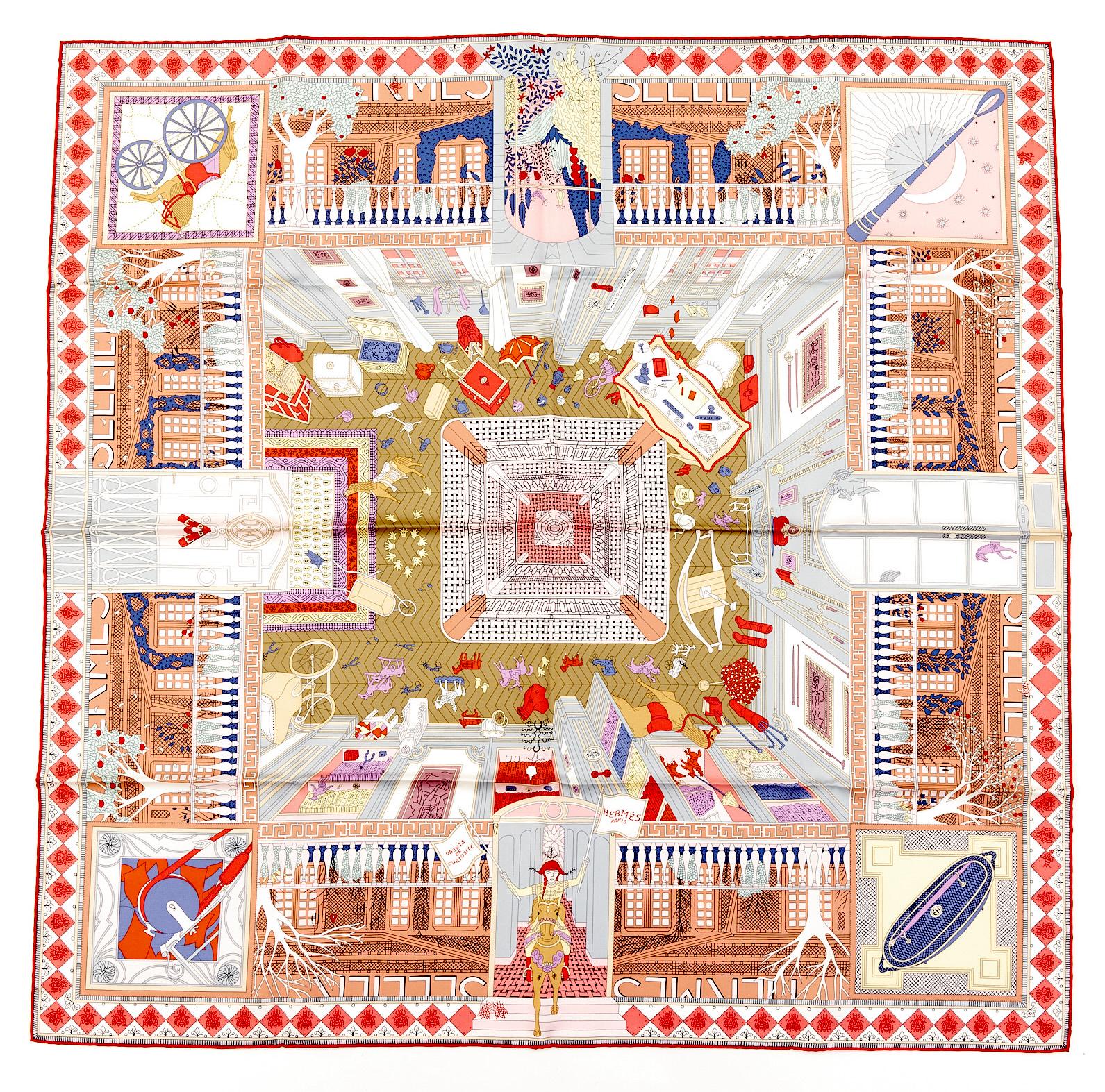 Mint! Hermes Silk Scarf Carre 90 