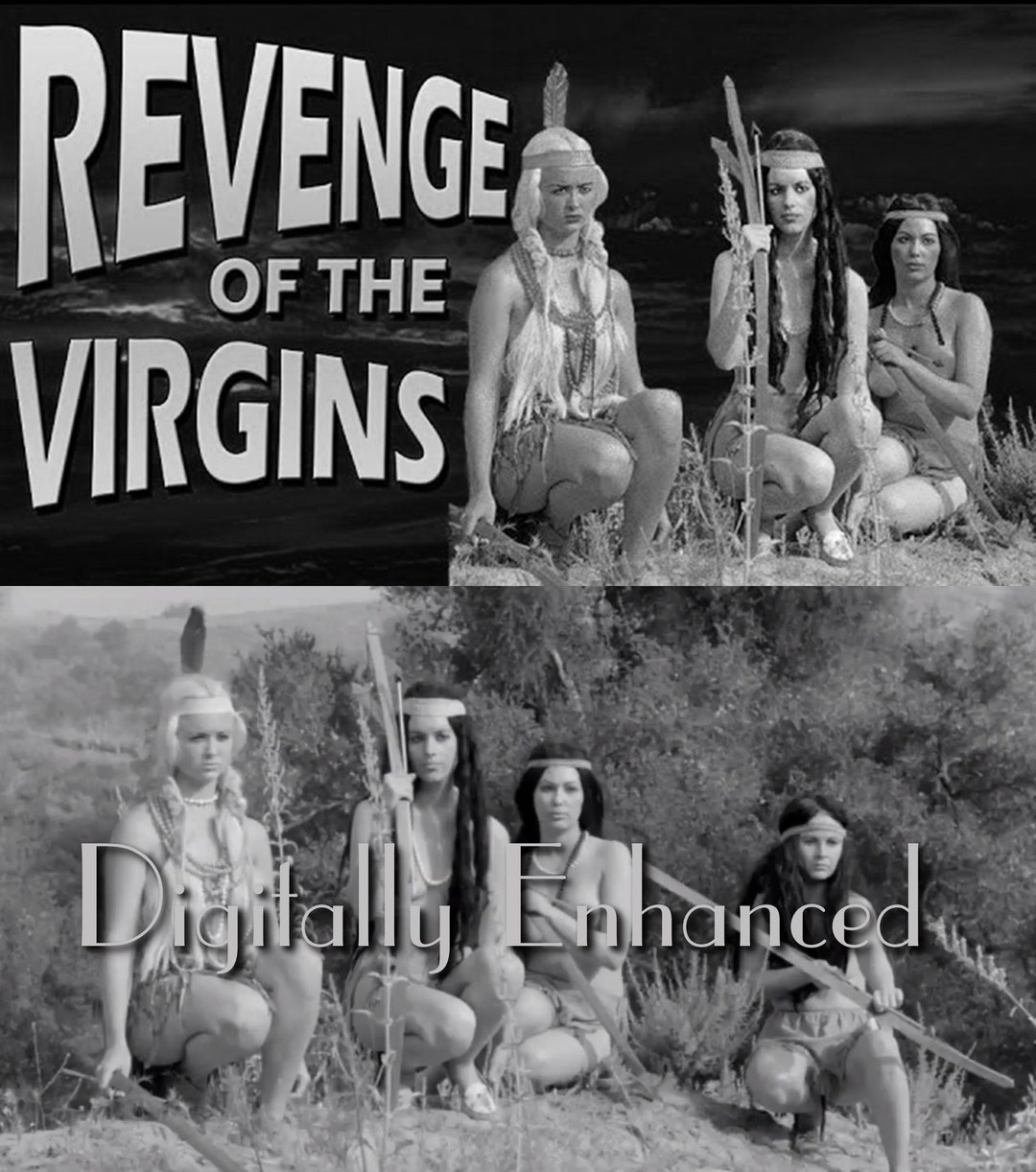 Revenge Of The Virgins 1966 Public Domain Vintage Nudie Cutie Etsy 