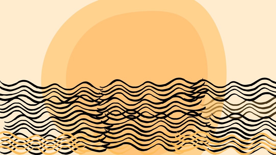 Desktop Wallpaper Minimalist Sun - Etsy