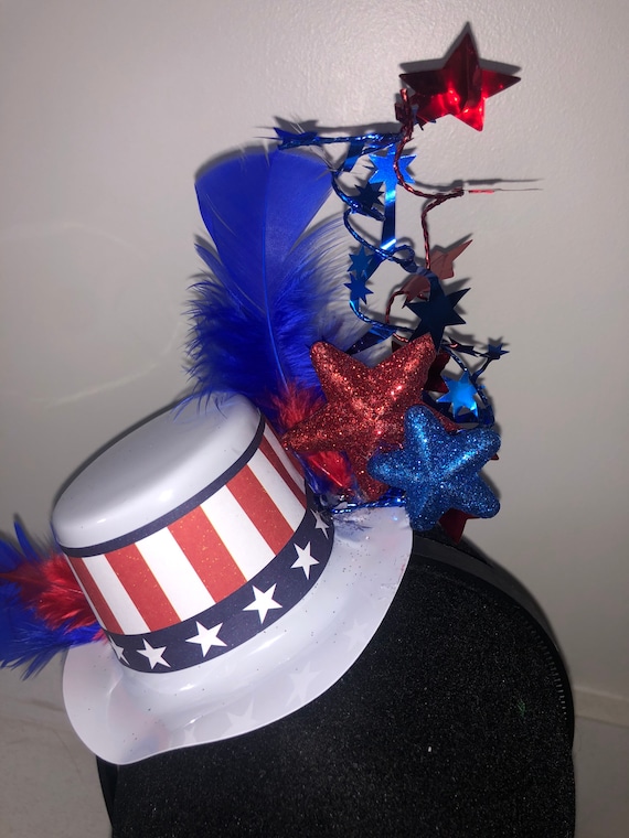 Set of 6, 4th of July fascinators Bniksok Fascinators for Women Tea Party Hat 1920 Retro  main image 4