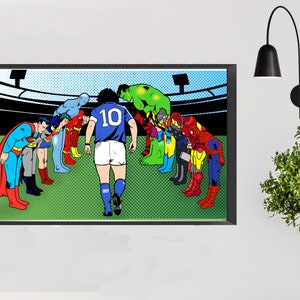 Maradona | Italian Vintage Icon| Nursery Wall Art | Print it in any SIze | Unique Icons Pack