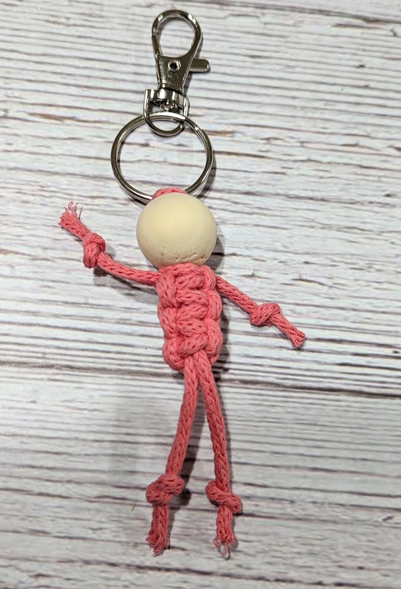 Macrame Doll Keyring Macramé Girl Keyring Macrame Boy Etsy Canada
