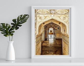 Mosaic interior at Amber Palace I Travel photo prints I Rajasthan Travel Prints I India Photography I Wall art I Boho Digital Download