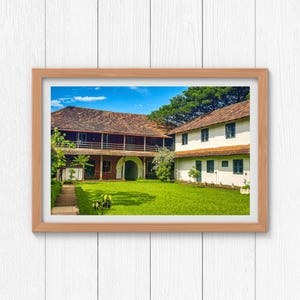 Green courtyard in Fort Kochi I India Travel Print Collection I Travel photography I Boho Wall Art  ITWJ I Colonial architecture India