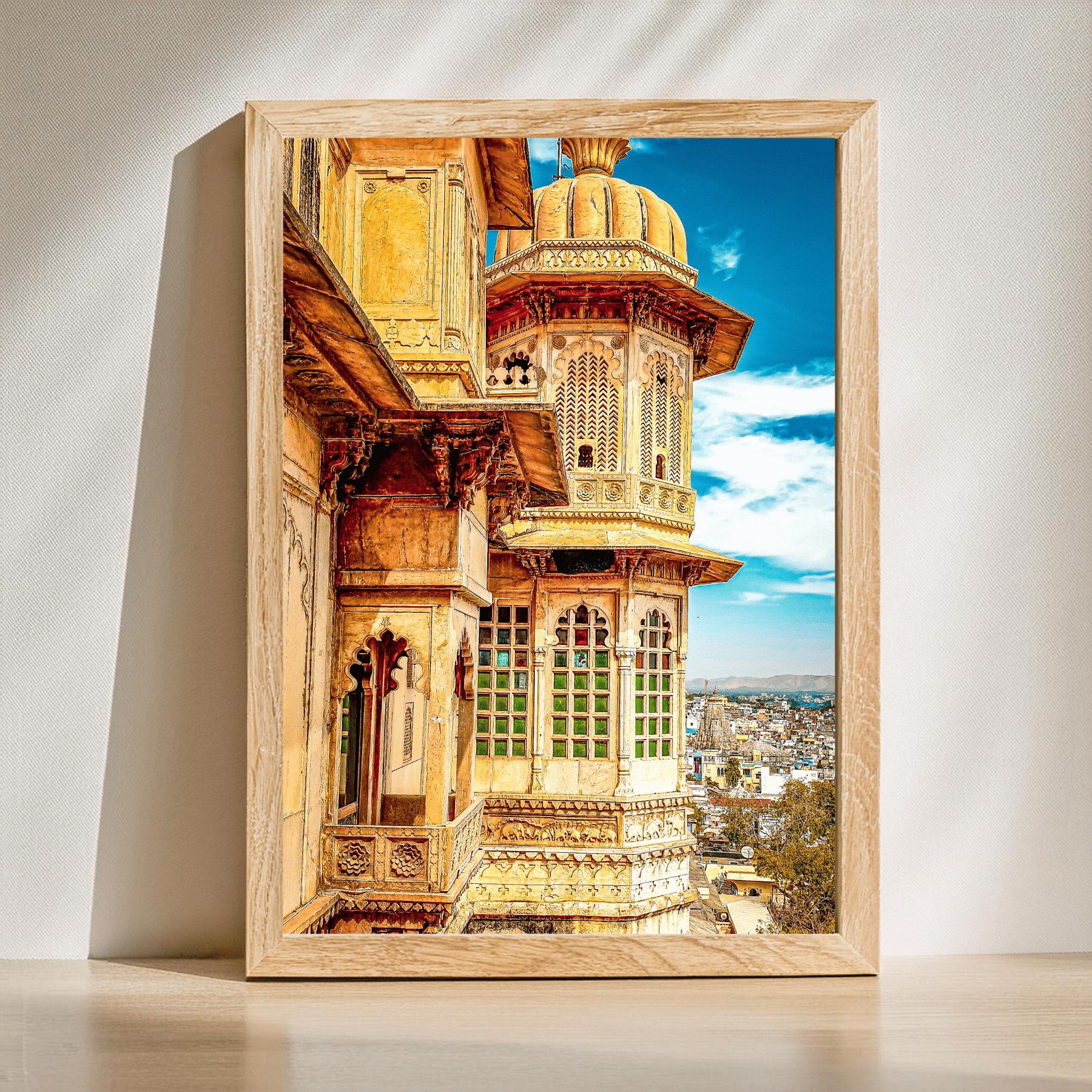 Tower architecture at the City Palace I Travel photo prints I Rajasthan Travel Prints I India Photography I Wall art I Boho Digital Download