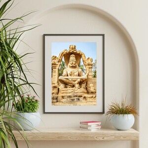 Hindu Statue in Hampi I Digital Travel Photo Print of Ancient India Wall Art I Wanderlust travel I Wall art I Home decor I Travel poster
