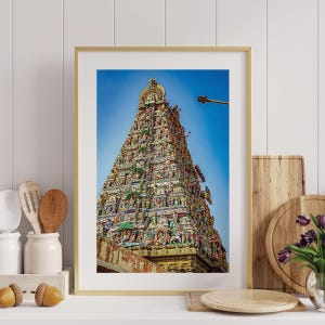 Colourful Indian temple architecture I India Travel Print Collection I Travel photography I Boho Wall Art I Architecture print I ITWJ