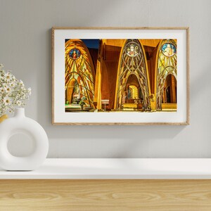 Colourful windows of contemporary design of church in Kochi I India Travel Print Collection I Travel photography I Boho Wall Art