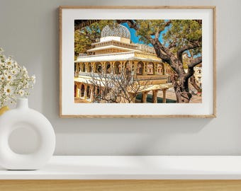 City Palace Rajasthan-reisafdruk: fotografie Udaipur India (digitale download)