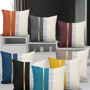 CUSHION COVER for SOFA Bench, Soft Abstract Accent Bohemian Design, Throw Pillow Cover, Modern Cushion Cover, Krl979-986