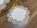 Cream French Lace Table Doily, Vintage Style French Placemats For Wedding Table, French Home Decor, Bridal Lace, Vintage French, LC153