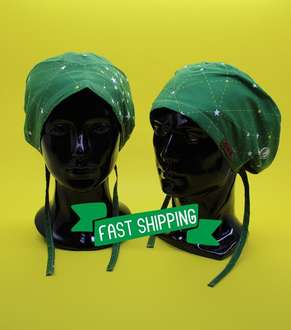 Green Anime Scrub Hat Scrub Cap 