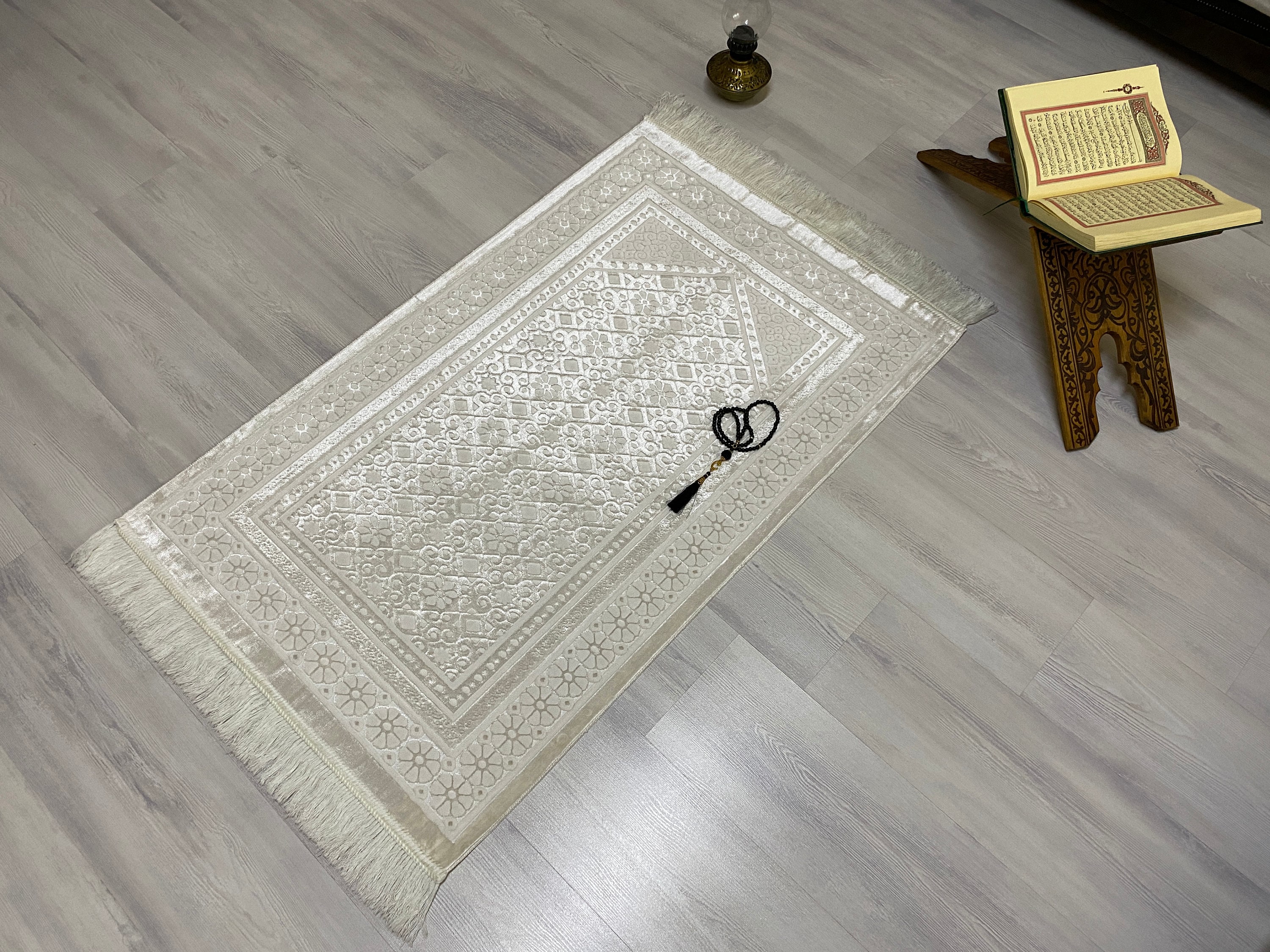 Soft Thick White Prayer Mat Sejadah Prayer Mat With Etsy
