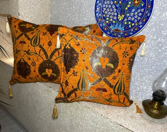 SET OF 2 Bohemian Eclectic Home Décor, Oriental Cushion Covers, Turkish Cushion Covers, Ethnic Cushions,  CSH-102-103