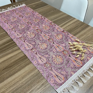 Fuchsia Türkisch Türkischer Tischläufer, Boho Tischläufer Für Hochzeit, Tulpen Design Tischläufer, Home Decor, Bauernhaus Dekoration RNR473-475