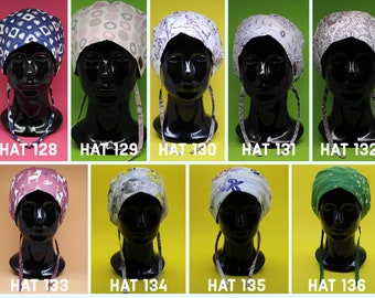 Unisex Scrub Cap,Surgical Cap,Scrub Hat for Doctor,Nurse, Surgical Hat With Buttons Floral,Solid,Floral, Navy,Purple, nurse scrub,HAT128-136