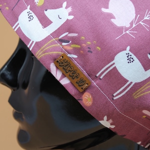 Deer Scrub Hat, Magenta Surgical Cap, Surgical Scrub Hat, Bouffant Scrub Cap, Cap Medical Scrub Cap, Mens Surgical Cap,       HAT133