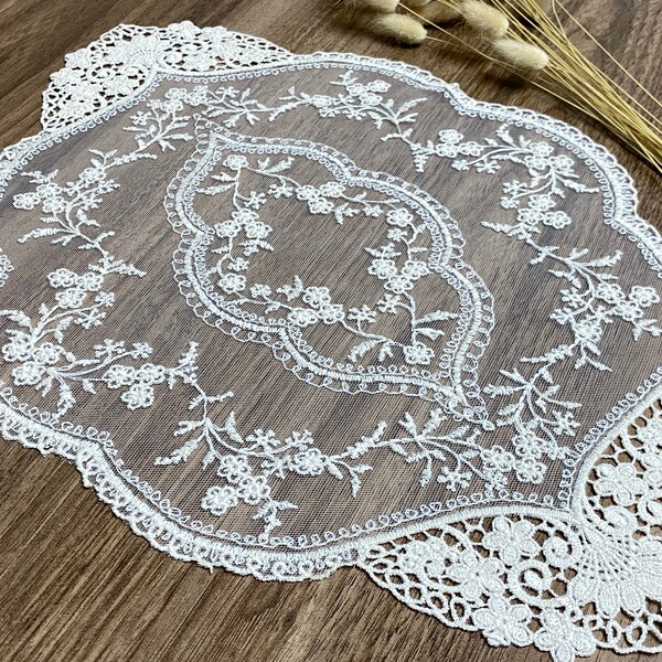 Round Antique Lace Placemats Etsy
