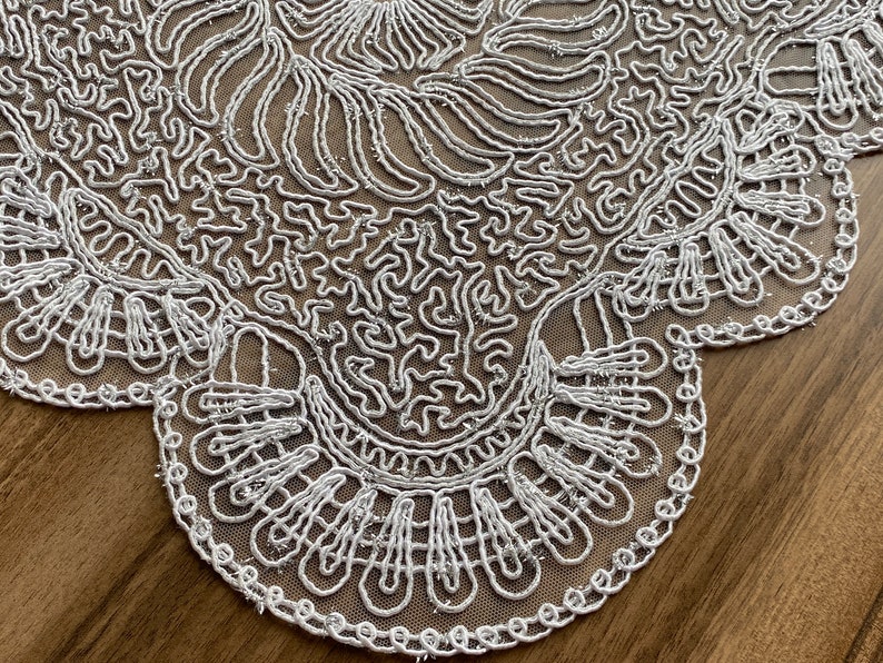 Shimmered French Lace Doily Placemats Vintage Velvet Lace Etsy