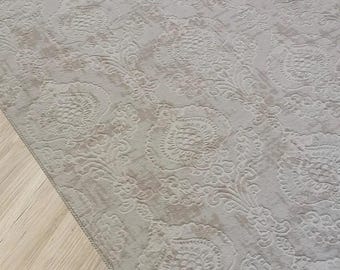 Custom Size Runner Rug: Cream Farmhouse Style, Machine Washable, Kitchen and Living Room Area Rug, Turkish and Bohemian Inspired, BHJ440